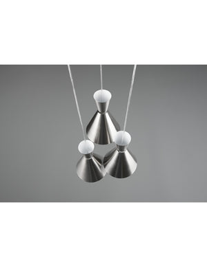 Sospensione Rotonda Enzo 3xE27 Nero Opaco Trio Lighting
