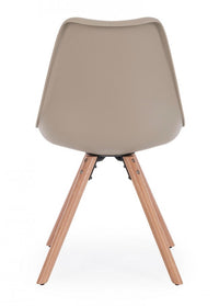 4x Sedia tortora 54x49x83.5 in ecopelle