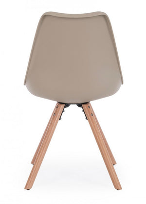 4x Sedia tortora 54x49x83.5 in ecopelle