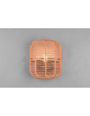Applique Runa Nero E Diffusore Sisal Marrone Trio Lighting
