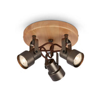 Luce spot grigio antico Ø 21 cm 3xgu10 15w 1380lm