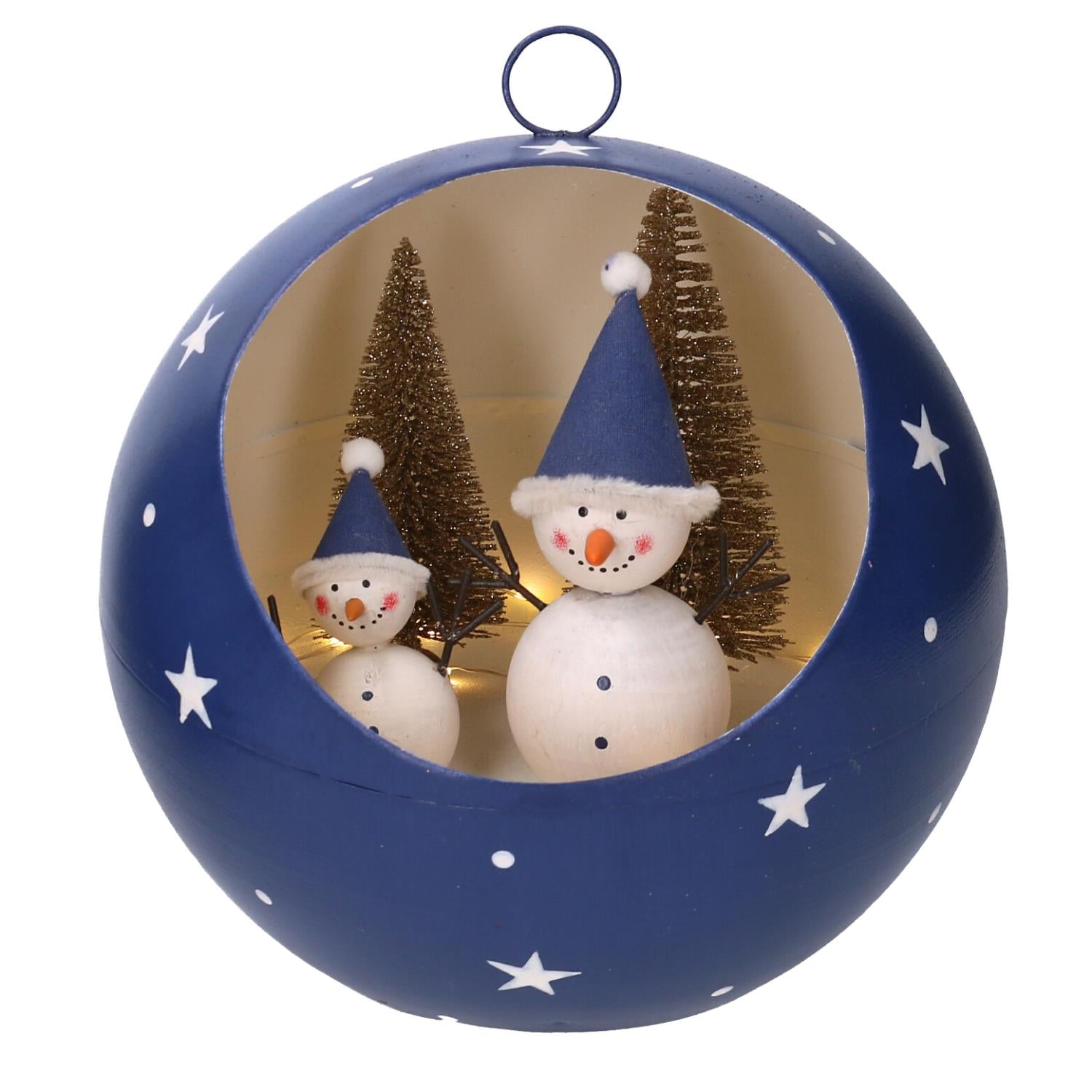 Sfera metallo led blu cm ø22h22