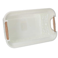 Cassetto plastica bianco rettangolare cm 53x34h24