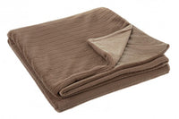 2x Plaid essenziale marrone 180x150