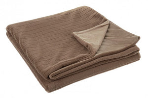 2x Plaid essenziale marrone 180x150