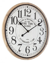 2x Orologio da parete in legno D.60x4.5h