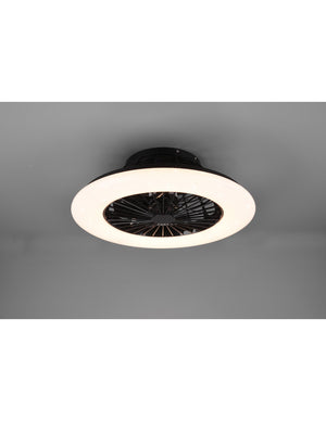 Ventilatore Lampadario Led Dimmerabile Stralsund Nero Trio Lighting