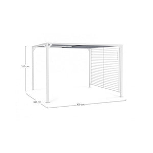 Gazebo Noah outdoor white 3x3.6 m