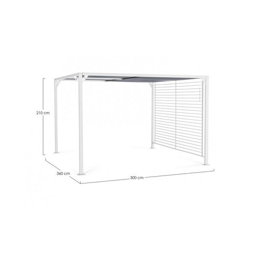 Gazebo Noah outdoor white 3x3.6 m