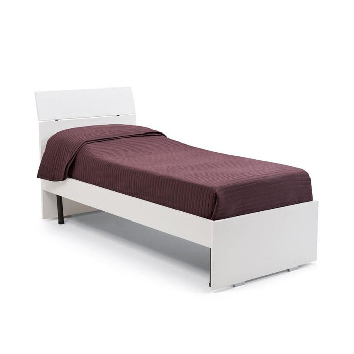 Letto una piazza e mezzo bianco frassinato per camera cm 200x131xH 98