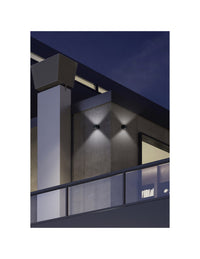 Applique Doppia Luce Led Rosario Nero H15 cm IP44 Trio Lighting