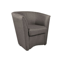 Poltrona Tago in tessuto caffè Enzo 10 H76xL75xP66