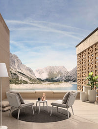 Tappeto da esterno grigio D.200x11