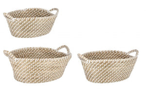 2x Cesta jade ov bianco 37x27x15h, 42x31x17h, 47x36x19h