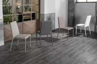 4x Sedia in similpelle grigio scuro 40x496h cm