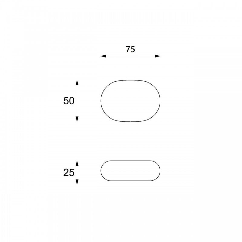 Tavolino moderno  pietra beige cm 50 x 75 x h 27