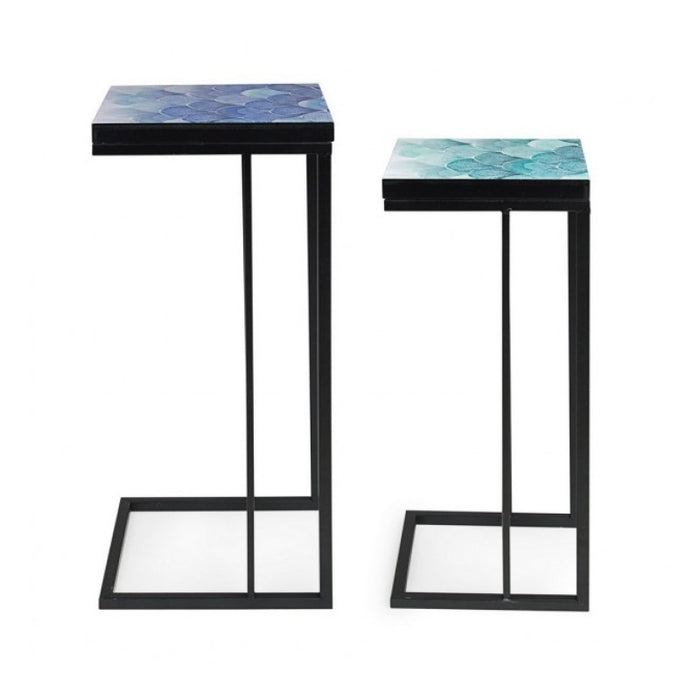 Set tavolini moderni arredo industrial pz 2