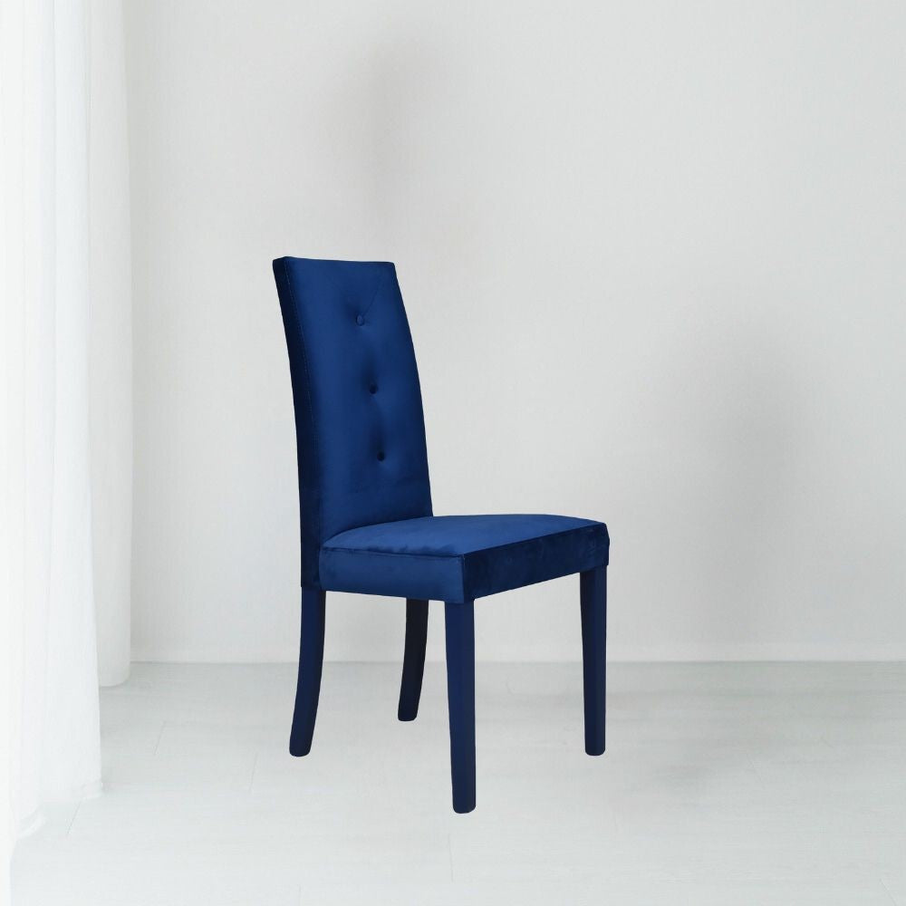 Sedia imbottita blu 47x46x101 cm