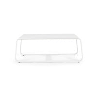 Tavolino per esterno in alluminio Bianco MERRIGAN 105x62x h38 cm