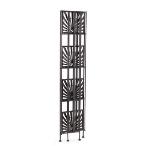 Scaffale pieghevole quattro ripiani in acciaio Marrone RAY 34x30x h153 cm