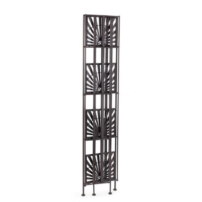 Scaffale pieghevole quattro ripiani in acciaio Marrone RAY 34x30x h153 cm