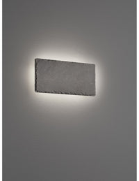 Applique Led Dimmerabile Rettangolare Retroilluminazione Raven Ardesia Nero L25 cm Trio Lighting