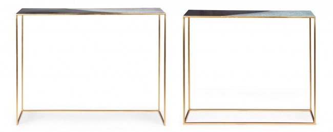 Set 2 consolle in metallo stile atmosphere