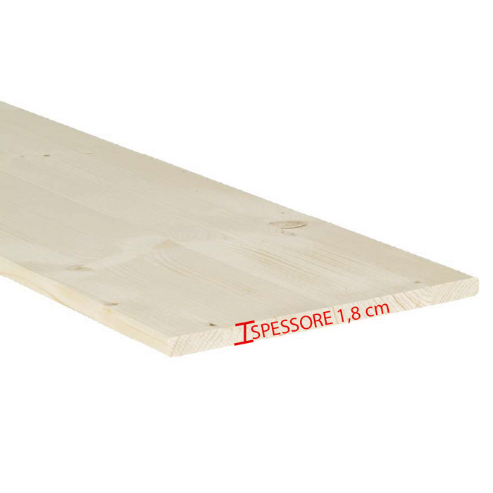 Legno lamellare di Abete Spessore 1,8 cm x P 30 cm x L 100 cm
