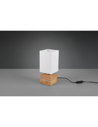 Lampada Tavolo Woody Base Quadrata Legno 1xE14 Trio Lighting