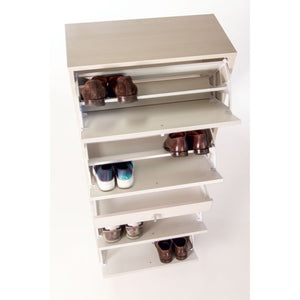 Scarpiera quattro ante un cassetto Olmo Chiaro 63x29x h164 cm