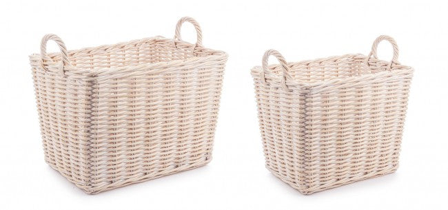 Set di cesto 43x30x34h e 50x37x37h