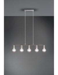 Sospensione 5xE27 Vannes Nichel L82 cm Trio Lighting