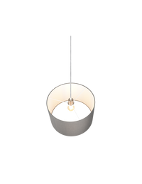 Sospensione Singola Hotel Paralume Grigio Ø40 cm Trio Lighting