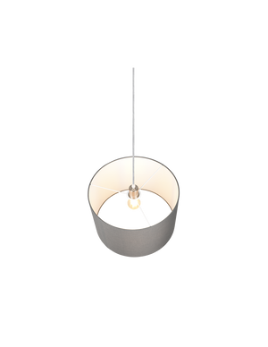 Sospensione Singola Hotel Paralume Grigio Ø40 cm Trio Lighting