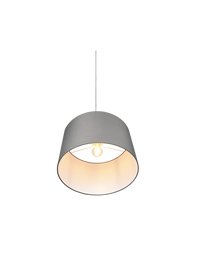 Sospensione Singola Hotel Paralume Grigio Ø40 cm Trio Lighting