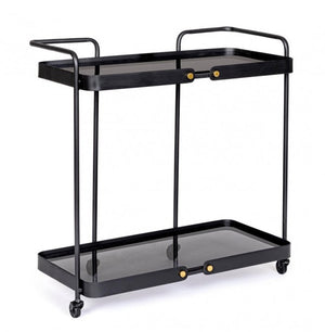 Carrello in vetro 69x34x69 cm