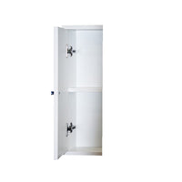 Mobile specchiera bagno bianco frassinato 2 ante c-ribalta h.61x93x14 cm