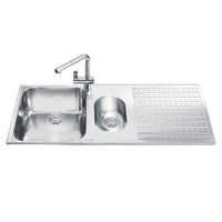 Lavello inox 100x50 cm con gocciolatoio destro