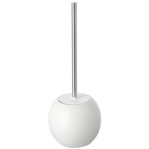 Portascopino in ceramica e acciaio bianco linea Oslo Feridras