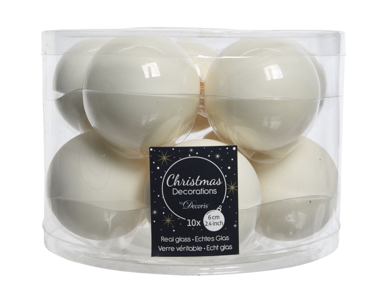 Box 10 Palline Vt Luc/opac Bianco caldo d6cm