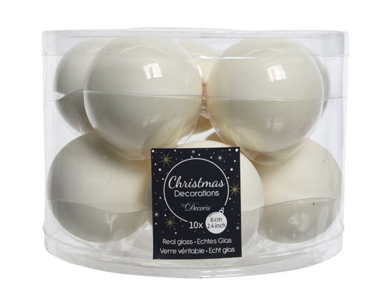 Box 10 Palline Vt Luc/opac Bianco caldo d6cm