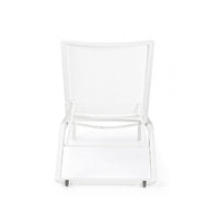 Lettino in alluminio Cruise con ruote bianco