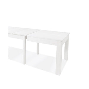 Tavolo allungabile in legno nobilitato bianco frassinato 160-320x90 cm