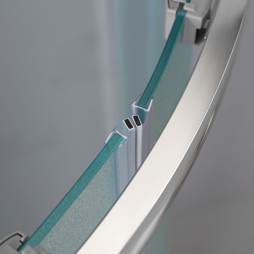 Box doccia semicircolare 80x80 cm cristallo opaco