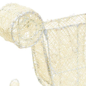 Renna con Slitta 3D H60cm 160 LED Serie LHC Luci di Natale