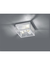 Lampada da Soffitto Garonne Zincato IP44 2xE27 Trio Lighting
