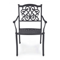 Sedia da Giardino in Ferro C-BR Ivrea Antracite - Impilabile - Misure: 65x60x92 cm