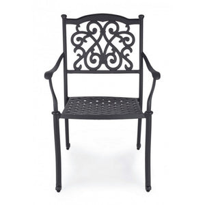 Sedia da Giardino in Ferro C-BR Ivrea Antracite - Impilabile - Misure: 65x60x92 cm