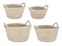 2x Cesta jade bianco D.28x16h, D.33x20h, D.39x23h, D.43x25h