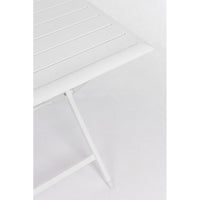 Tavolo per esterno in alluminio Bianco ELIN 110x70x h71 cm